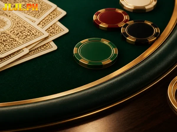 Blackjack table with cards on PHJLJL